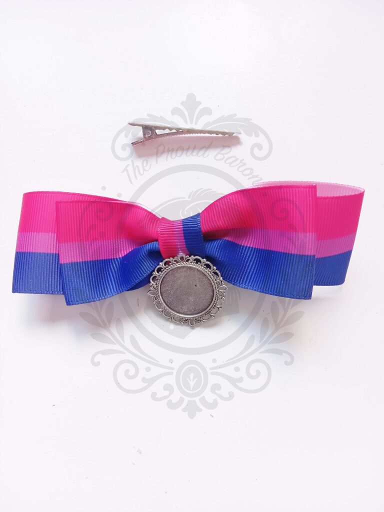 Pride bisexual bow tie hair bow lgbtq queer