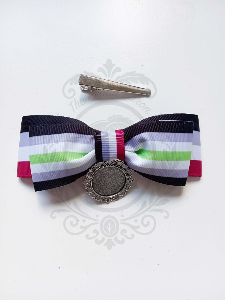 Pride asexual agender bow tie hair bow lgbtq queer