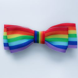 Pride rainbow bow tie hair bow lgbtq queer